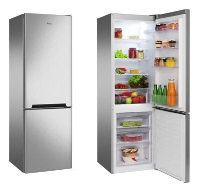 Amica Kühl-Gefrierkombination silber 268L EEK: D 170cm hoch Kühlschrank - Bild 1 von 4