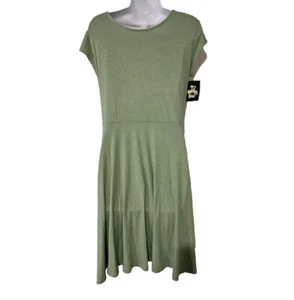 Green Skater Dress Girls Sz XL Earthy boho Casual Chic booky Girls Art Class - Picture 1 of 3