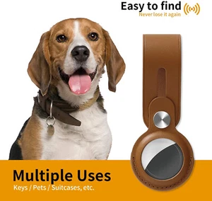 ESI Case for AirTag, Protective Leather Loop Holder Tracker Cover - Imagen 1 de 5