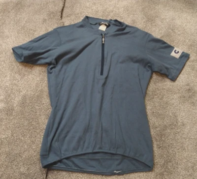 Camisa de Ciclismo Cannondale Algodón 1/4 Cremallera Años 90 De Colección Carreras Hecha en EE. UU. Grande Foto 1 de 4