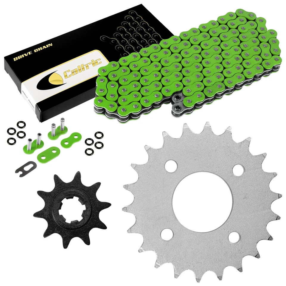 Зеленый комплект уплотнительного кольца цепи привода и звездочки для Suzuki LT80 Quadsport 80 1989-2006 - Изображение 1 из 4