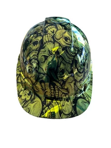 Hard Hat Ridgeline Hydro dipped Full Brim vented Custom Chrome Gold Insanity - Picture 1 of 9