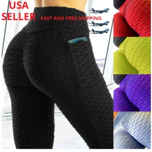 Women's High Waist Leggings Push Up Yoga Pants-Butt Lift - Picture 1 of 21
