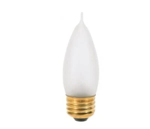 40 Frosted Night Light Bulb E26/Standard Base Flame Tip - Picture 1 of 4
