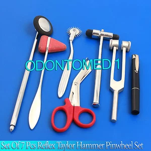 JUEGO DE 7 PIEZAS LÁPIZ DE MOLINETE REFLEX TAYLOR BABINSKI QUEEN SQUARE BUCK HAMMER - Imagen 1 de 3