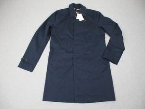Banana Republic Jacket Men's Small Water Resistant Navy Blue Mac Coat With Tags - Picture 1 of 20