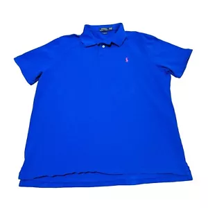 POLO RALPH LAUREN TAGLIA XL BLU PREPPY MANICA CORTA UOMO - Foto 1 di 5