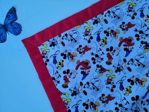 Lovely Mickey Mouse cotton Minky kids blanket, minky blanket 38 x 44 - Picture 1 of 8