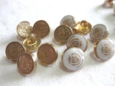 15 Knöpfe gold,rund, ca.10mm , Metall, K80.4 - Bild 1 von 3