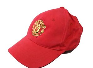 MANCHESTER UNITED Red Cap Hat with Official Logo Strap back adjustable 
