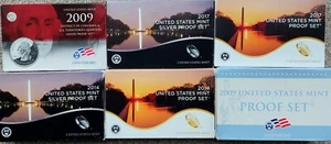 VEREINIGTE STAATEN 2009-17 PROOF & SILBER PROOF KURSMÜNZENSÄTZE BOX & COAS AKTUELLES SET AUSWÄHLEN - Bild 1 von 17