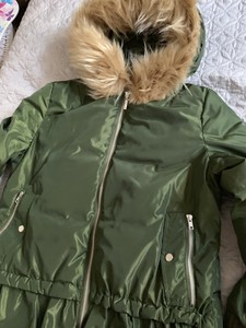 plus size green parka