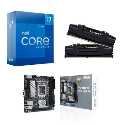 Pacchetto Intel i7 12700K + ASUS H610I-PLUS PRIME D4 Mini ITX + G.Skill 16 GB DDR4 - Immagine 1 di 4