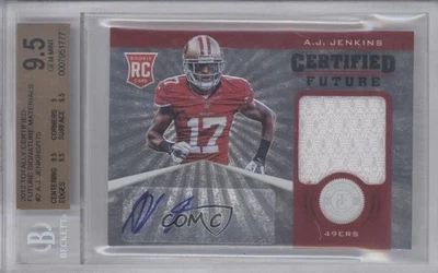 2012 Totally Certified /175 AJ Jenkins #2 BGS 9.5 GEM MINT Rookie Auto RC - Image 1 of 2