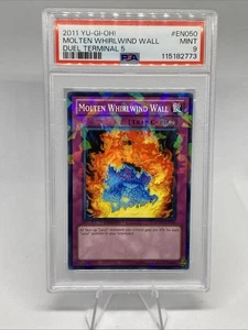 YU-GI-OH! Molten Whirlwind Wall Duel Terminal 5 Ultra Rare 2011 DT05 EN050 PSA9 - Picture 1 of 2
