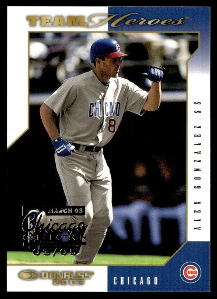 2003 Donruss Team Heroes Chicago Collection Alex Gonzalez 3/5 #97 - Image 1 of 2