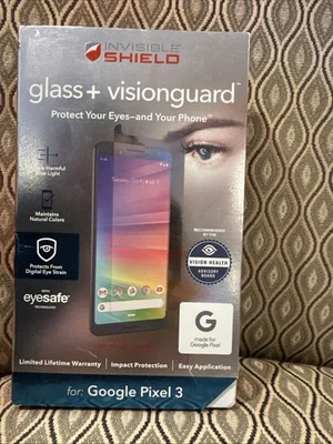 Protector de Pantalla Google Pixel 3 InvisibleShield Glass + Dispositivo Visionguard Vendido Foto 1 de 3