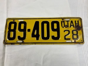 1928 UTAH Nummernschild 89-409 - Bild 1 von 4