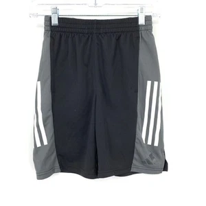 Adidas Basketball Shorts Boys Size Medium Black Gray Logo - Picture 1 of 7