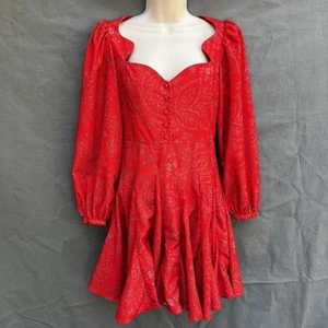 Rhode Red Torri Mini Dress Flowy Beauty Autumn Fern Bramble Berry Size XS $525 - Picture 1 of 7