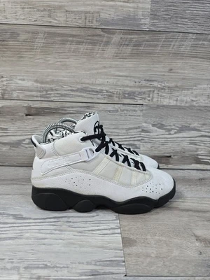 Nike Air Jordan 6 Rings Youth Size 3Y Pre School 323432-107 Black/White Shoes - Image 1 of 4