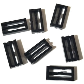 7X LEGO 2412 / 30244 1x2 Tile Grille Black (7 Pieces)