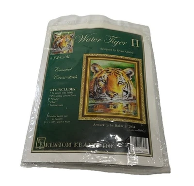 New Kustom Krafts Cross Stitch 11x16 Water Tiger II JW-030K Dyan Allaire Foto 1 de 2