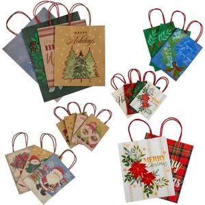 Northlight 20-Count Assorted Christmas Themed Paper Gift Bags - Bild 1 von 7