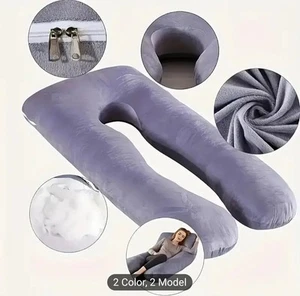 U Shaped Pregnancy Pillow 55"X30" Maternity Comfort Sleep Health Wellness - Picture 1 of 3