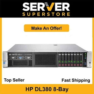 HP ProLiant DL380 G9 Server 2x E5-2667 V4 3.2GHz -16 Cores P440ar 32GB 8x trays - Picture 1 of 9