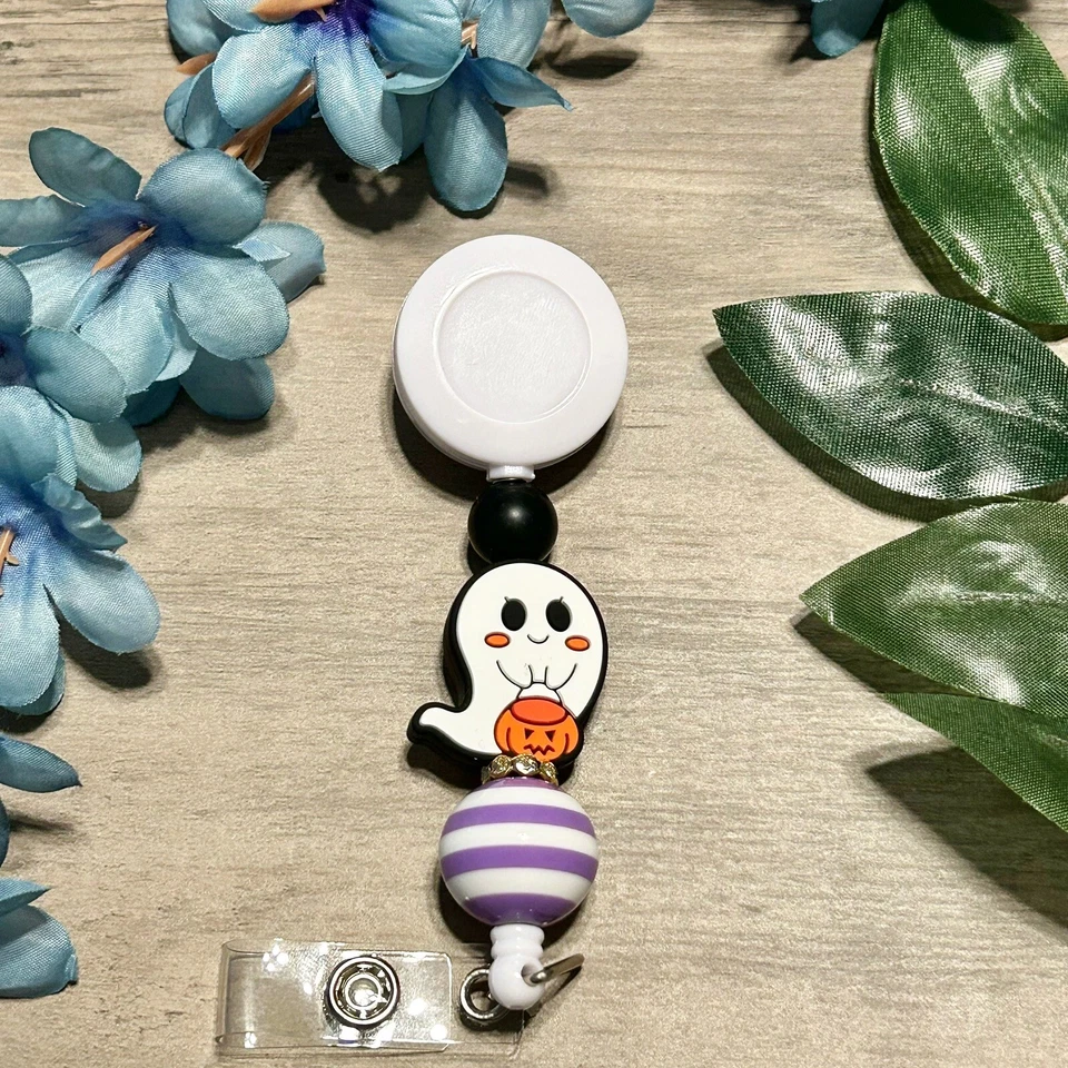 Carrete de insignia de Halloween/soporte de identificación/insignia retráctil/insignia de enfermera/soporte de insignia/ Foto 1 de 1