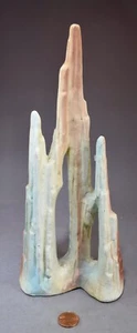 LARGE VINTAGE SWIM-THROUGH AQUARIUM FISH TANK MOUNTAIN 10" TALL FURNITURE JAPAN - Picture 1 of 6