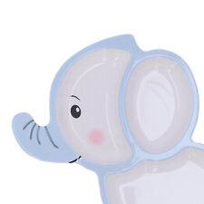Juego de platos para niños melamina dibujos animados con forma de elefante lavable a máquina alimentación bebé Div