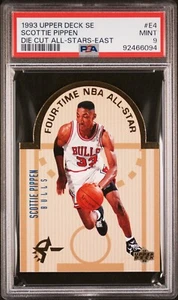 1993-94 Upper Deck SE Die Cut All Stars Scottie Pippen Card #E4 PSA 9 MINT - Bild 1 von 2
