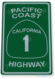 Pacific Coast Highway 11 x 8 Blechschild Auto Automobile Mechaniker Werbung - Bild 1 von 1