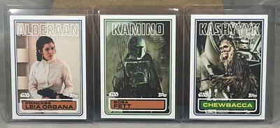 2023 TOPPS Throwback Thursday Star Wars Set 48 142 143 144 LEIA BOBA CHEWBACCA Foto 1 de 2