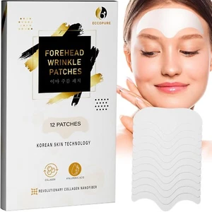 12-PACK FOREHEAD WRINKLE PATCHES - ANTI WRINKLE PATCH WITH MARINE COLLAGEN - Picture 1 of 7