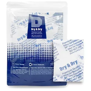 20 gram X 10 PK "Dry & Dry" High Quality Pure Reusable Silica gel Desiccant - Picture 1 of 9