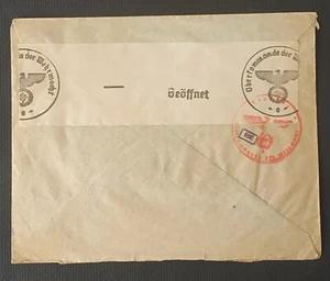 336 SWITZERLAND NAZI SWASTIKA CENSORED COVER (#675) - Picture 1 of 2