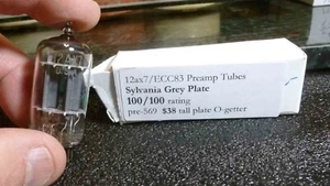 Sylvania Grey plate 12ax7 1960s O getter 100/100 each side - Picture 1 of 4