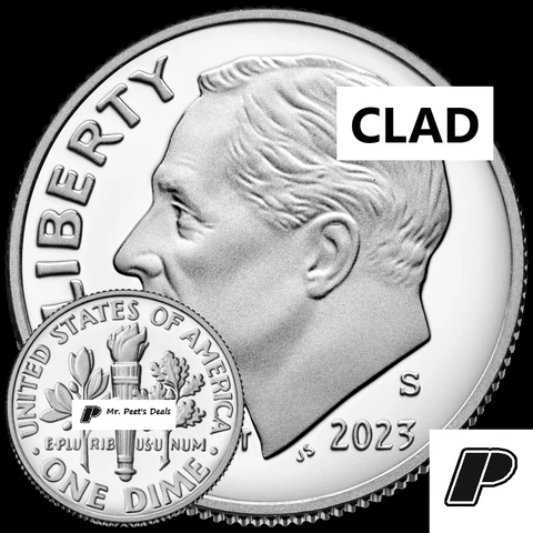 2023 S Roosevelt Dime CLAD DCAM Proof 10c Cent - Mr_Peet Cover