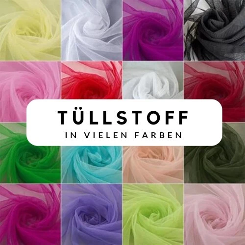 Tüll Soft Mesh Meterware fein weich für Bekleidung Deko Karneval  Brautmode - Bild 1 von 1