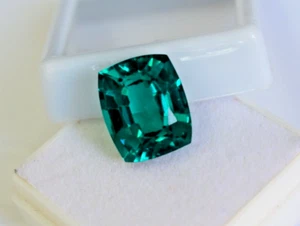 10.70 CTs Fantastic Ring Size Natural Emerald in cushion cut loose Emerald Rings - Picture 1 of 7