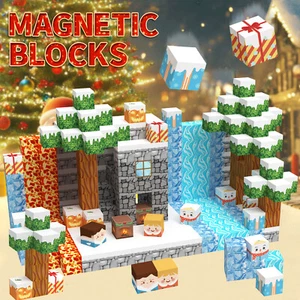 Minecraft Magnetic Building Blocks Set Magnet Kid Educational Toy Christmas Gift - Picture 1 of 24