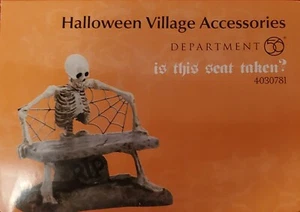 DEPT 56 Halloween Village Is This Seat Takes? 4030781 Skelett Abteilung 56 Neu in OVP - Bild 1 von 3