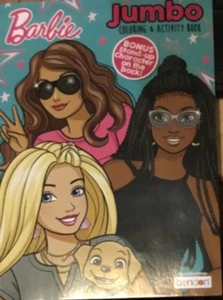 Barbie Jumbo Coloring Activity Book+Bonus Stand-Up Character On Back Made In USA - Imagen 1 de 1