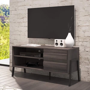 Mid-Century Modern TV Stand for 55 Inch TV Entertainment Center Wood TV Table Me - Picture 1 of 7