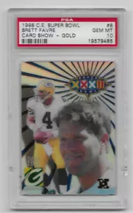 Brett Favre 1998 PSA 10 COLLECTOR'S EDGE SUPER BOWL CARD SHOW GOLD Packers - Picture 1 of 1