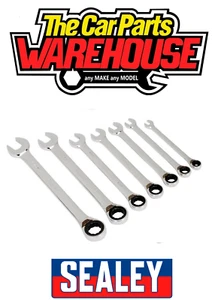 Sealey AK63817 Reversible Ratchet Combi Spanner Set 7pc Metric - Picture 1 of 1