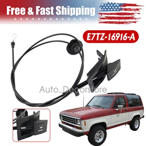 Brand New Hood Release Cable For Ford F150 F250 F350 Bronco 1987-1991 E7TZ16916A - Picture 1 of 9